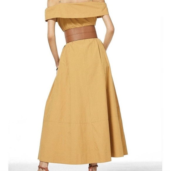 Karen Millen Organic Cotton Off The Shoulder Dress 2 - Picture 2 of 14